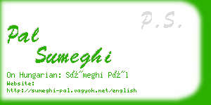 pal sumeghi business card